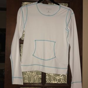 Athleta Swim - Athleta Swim Top long sleeve White and Turquoise Athleta Swim - Athleta Swim Top long sleeve White and Turquoise